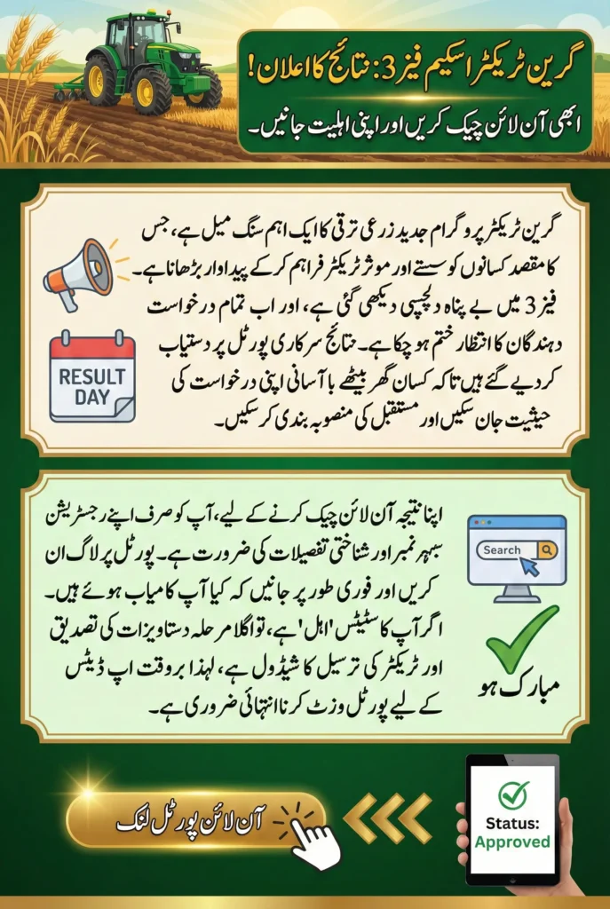 Green Tractor Phase 3 Result Check Online